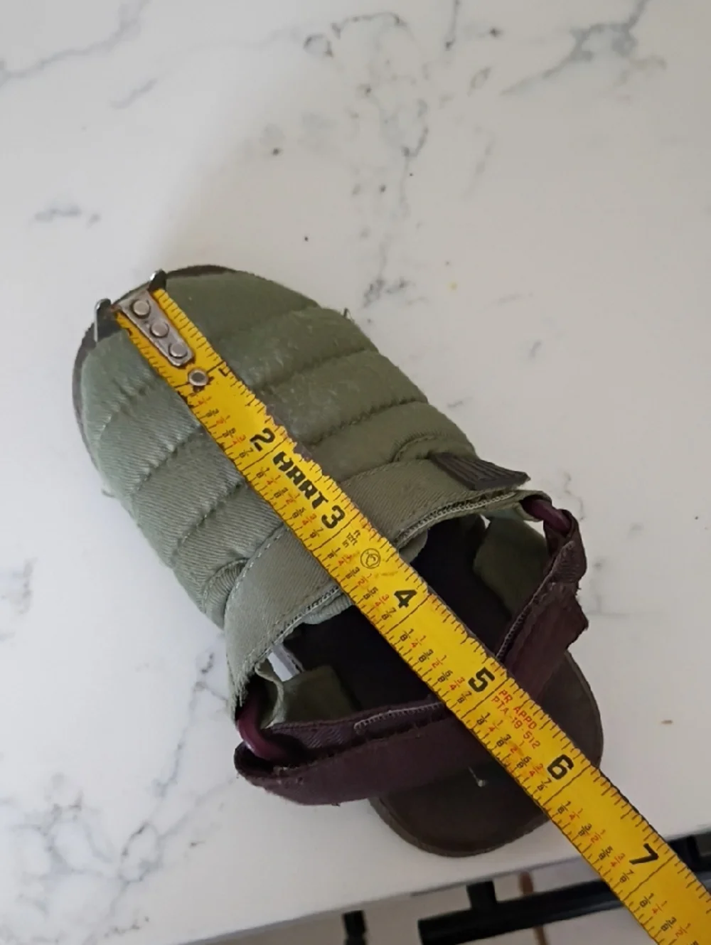 Zara Padded Slip-On Kids Sandals in Olive and Brown